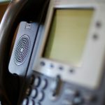 black and gray ip phone