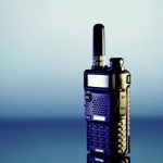 a two way radio sitting on top of a table